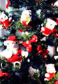 Christmas sheep ornaments at Rotorua. New Zealand.