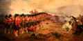 Thin Red Line depicting 93rd Highlanders at Crimean War battle of Balaclava in 1854 painting by Robert Gibb at National War Museum of Scotland. Edinburgh, Scotland
