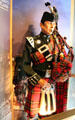 Bagpiper's regimental dress at Royal Scots Museum. Edinburgh, Scotland.