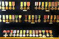 Regimental medal at Royal Scots Museum. Edinburgh, Scotland.