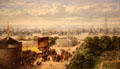 Princes Street from the Mound with panorama rotunda painting by Charles Halkerston at Edinburgh City Art Centre. Edinburgh, Scotland.