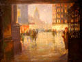 Maule's Corner after Rain, Edinburgh painting by Robert Easton Stuart at Edinburgh City Art Centre. Edinburgh, Scotland.