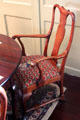 Armchair in Georgian room at Gladstone's Land tenement house. Edinburgh, Scotland.