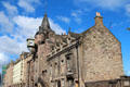 Canongate Tollbooth along streetscape of Canongate Street section of Royal Mile. Edinburgh, Scotland.