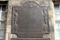 WWI memorial plaque on front of Canongate Tollbooth. Edinburgh, Scotland.