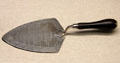 Silver trowel for laying of foundation stone of Sir Walter Scott Monument at Writers' Museum. Edinburgh, Scotland.