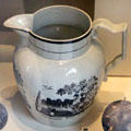 Earthenware jug inscribed Gardener's Society. Haddington by Rathbone's Pottery of Portobello near Edinburgh at National Museum of Scotland. Edinburgh, Scotland.