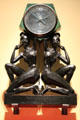 British clock with African themes of Primitivism movement at National Museum of Scotland. Edinburgh, Scotland.