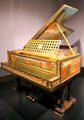 Willowwood piano painted by Phoebe Anna Traquair on Steinway case designed by Robert Lorimer at National Museum of Scotland. Edinburgh, Scotland.