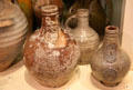 Ceramic Bartmann jugs from Germany at National Museum of Scotland. Edinburgh, Scotland.