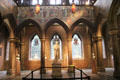 Main hall with processional frieze by William Hole in at National Portrait Gallery of Scotland. Edinburgh, Scotland.