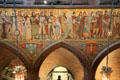 Detail of medieval historical persons on frieze by William Hole in main hall at National Portrait Gallery of Scotland. Edinburgh, Scotland.