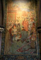 King James III presented to the nobles by his mother at the siege of Roxburgh mural on balcony of main hall at National Portrait Gallery of Scotland. Edinburgh, Scotland.