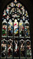 Crucifixion & Ascension stained glass windows by Ballantine of Edinburgh at St Giles Cathedral. Edinburgh, Scotland.