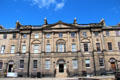 Row of Georgian-style classical houses along north side of Charlotte Square built by individuals to unified symmetrical design. Edinburgh, Scotland