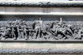 Bronze military bas-relief of Duke of Wellington Statue by Baron Carlo Marochetti. Glasgow, Scotland.