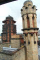 Several towers atop Mackintosh's Glasgow Herald Building. Glasgow, Scotland