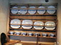 Hutch with plates at Robert Burns Cottage. Alloway, Scotland.