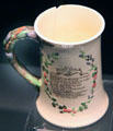 Auld lang syne musical tankard by Crown Devon Fieldings of Stoke-on-Trent at Robert Burns Birthplace Museum. Alloway, Scotland.