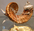 Ramshorn snuff mull with silver elephant & castle at Stirling Castle Regimental Museum. Stirling, Scotland.