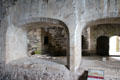 Servery windows between kitchen & dining hall at Doune Castle. Doune, Scotland.
