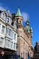 Kirkgate building & City Chambers with towers. Dunfermline, Scotland.