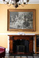 Painting & fireplace in Dunfermline City Chambers. Dunfermline, Scotland.