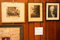 Photos of famous friends of Carnegie at Andrew Carnegie Birthplace Museum. Dunfermline, Scotland.