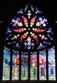 Stained glass window at St. Michael Church. Linlithgow, Scotland