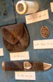 Leather purse & skean-dhu which reputedly belonged to Rob Roy at Abbotsford House. Melrose, Scotland.