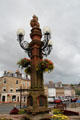 Unicorn atop Jedburgh Jubilee Fountain. Jedburgh, Scotland.