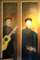 Portraits of Mary's secretary David Rizzio & her son's regent James Stewart, Earl of Moray at Mary Queen of Scots House. Jedburgh, Scotland.