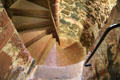 Spiral staircase at Smailholm Tower. Scotland