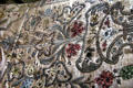 Embroidered bedspread in Bonnie Prince Charlie's room at Thirlestane Castle. Scotland.