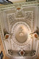 Grand staircase sculpted ceiling at Thirlestane Castle. Scotland.
