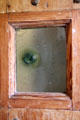 Hand blown window glass at Traquair House. Scotland.