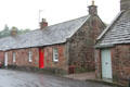 Stone cottages surrounding St Vigeans Church. Arbroath, Scotland