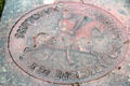 Plaque of William I King of Scotts who is buried at Arbroath Abbey. Arbroath, Scotland.