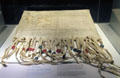 Copy of Declaration of Arbroath a declaration of Scottish independence submitted to Pope John XXII at Arbroath Abbey. Arbroath, Scotland