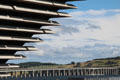 V&A Museum of Design & Tay River Road Bridge. Dundee, Scotland.