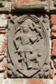 Saturn carved plaque in garden wall at Edzell Castle. Brechin, Scotland.