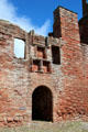 Main entrance with niches which held heraldic carvings at Edzell Castle. Brechin, Scotland.