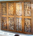 Carvings wit religious themes at Edzell Castle. Brechin, Scotland.