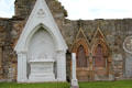 Grave monuments on wall at St Andrews Cathedral. St Andrews, Scotland.