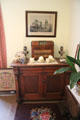 Radio on sideboard in Kirk's Stores at Highland Folk Museum. Newtonmore, Scotland.