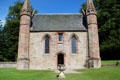 Chapel with baptismal font at Scone Palace. Perth, Scotland.