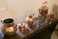 Copperware at Crathes Castle. Crathes, Scotland.