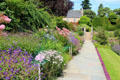 Garden at Crathes Castle. Crathes, Scotland.