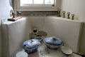 Serving dishes under sugar snips at Castle Fraser. Aberdeenshire, Scotland.