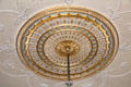 Adamesque Drawing room ceiling detail of round decoration at Haddo House. Methlick, Scotland.
